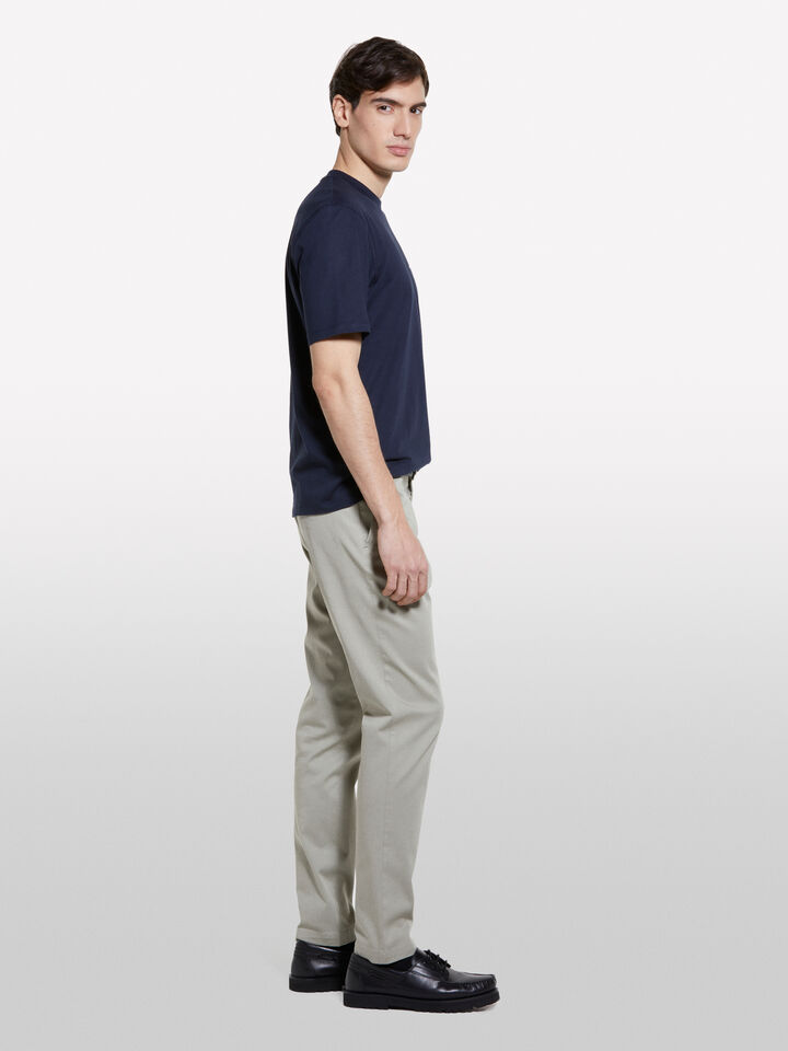 Blue t-shirt with print - men's short sleeve t-shirts - Dark Blue | Sisley image number 2